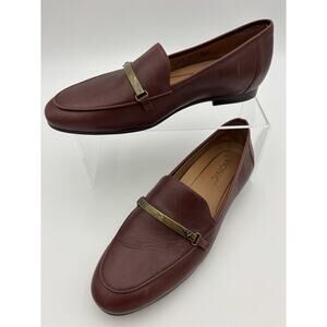 Vionic Evie Loafers Brown Leather Size 8 Arch Support Orthotic Comfort Loafer